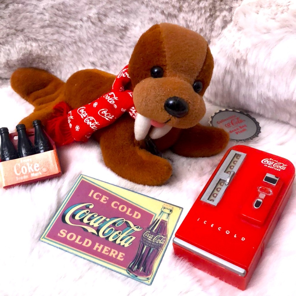 Coca Cola Collectors Lot Beanie Baby & More